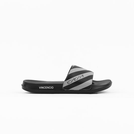 Nobuyuki Slides - Grey / Black - VINCENCIO