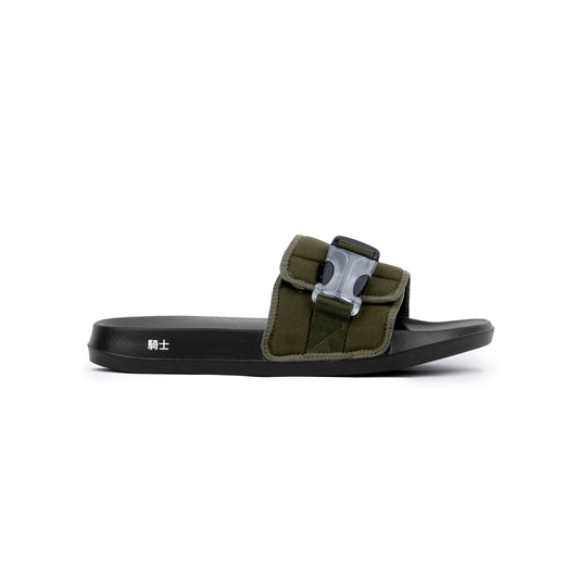 Kishi Slides - Olive / Black - VINCENCIO