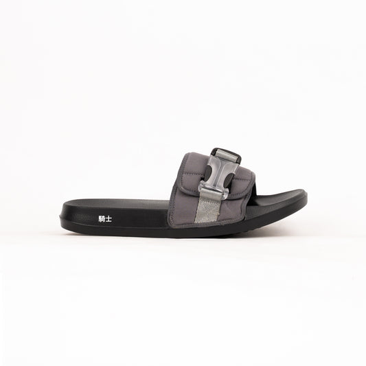 Kishi Slides - Grey / Black - VINCENCIO