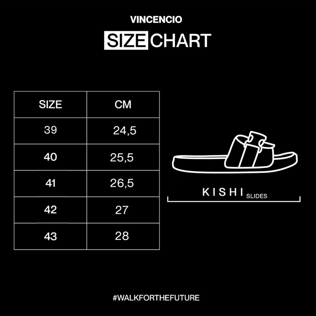 Kishi Slides - Grey / Black - VINCENCIO